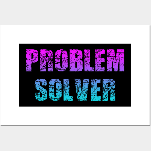 Problem Solver Math Teacher pink and blue Wall Art by Dolta